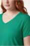 Women's Plus Size V-Neck Green T-Shirt – Relaxed Fit, Breathable Fabric, Sizes up to 6XL Available - 4