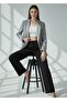 Women's Gray Cashmere Oversized Blazer Jacket – Lined, Stylish Office Combination - 5