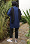 Navy Blue Crew Neck Modal Tunic - 4