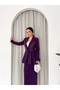 Hand-Embroidered Ruffled Blazer Skirt Two-Piece Set - 4
