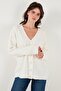Oversize Fit Buttoned V-Neck Long Sleeve Knitwear Cardigan Cardigan 4616232 - 4