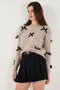 Premium Regular Fit Crew Neck Bow Detailed Knitwear Sweater Sweater 680Kz00155 - 6