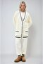 Ecru Lunadel Knitwear Cardigan Pants Set 9974 - 5