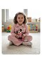 Minnie Mouse Printed Shirt Collar Bottom Top Tracksuit Set - 4