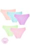 1501 Heart Design 100% Cotton 5-Pack Women's Bikini Panties 1501-v3 - 3