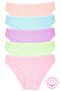 1501 Heart Design 100% Cotton 5-Pack Women's Bikini Panties 1501-v3
