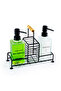 Soft Textured Metal Stand 500 ml Double Square Glass Liquid Soap Dispenser Detergent Dispenser - 6