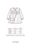 Linen Baby Girl Dress with Embroidered Collar and Bag - 6