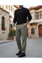 Men's Baggy Fit Pleated Fabric Trousers - 2