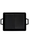 Cast Iron Rectangular Hybrid Grill Pan Cast Iron Solid Double Handle Size 26X32Cm. - 2