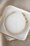 Women's Steel Square Cut Waterway Gold Bracelet - 5