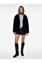 Long Sleeve Double-Breasted Collar Buttoned Pocket Boucle Coat - 2