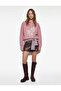 Fleece-Lined Hooded Flower Printed Oversized Sweatshirt - 2