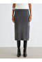 Peak New Season Elastic Waist Slit Knit Skirt - 2