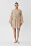 Waffle Pike Women's Bathrobe Beige 100% Cotton - 7