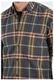 Men's Green Checkered Winter Wide-Cut Shirt with Pockets - 4
