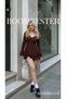 Sandy Fabric Black Mini Dress – Stylish Ruffled Dress with Button Detail Shorts | - 4