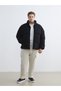 Özmarka New Season Standard Fit High Neck Velvet Men's Puffer Jacket - 2