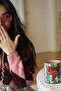 Mug from the "The Gossip Club" Series - Original Design Digital Print 9.5X8 cm - 2
