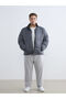 Vizyon New Season Comfortable Fit Mock Neck Men's Puffer Jacket - 3