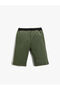 Slogan Printed Shorts Cotton Waist Tied - 2