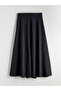 Black Flared Skirt with Zipper at the Waist - 6