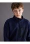 Özmarka New Season Mock Neck Fleece Boys' Cardigan