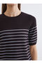 Esvab • Modern & Distinctive Zero Roba Collar Striped Women's Knitwear Sweater - 4