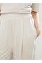Two Mt Shop Quality Soulife Ecru Thessaloniki Plain Loose & Baggy Women's Sweatpants - 3