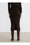 Elastic Waist Knitted Skirt - 4