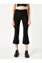 High Waist Crop Flared Pants - 3