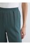 Özmarka New Season Elastic Waist Textured Wide Leg Women's Trousers - 4