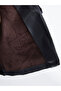 Shirt Collar Women's Leather Look Jacket - 4