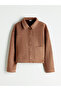 Brown Suede Look Girl's Jacket - 2