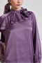 Rose Detail Satin Bluz 44713 - 3