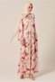 Patterned Satin Dress 45511