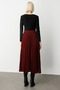 Women's Midi Pleated Lace Skirt - Casual Chic Vintage Style - 7
