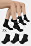 Bamboo Women's Elastic-Free Black Socks Stitch-Free Premium Socks 3-Pack Non-Squeezing Socks Leave No Marks