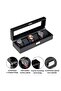 6-Slot Watch Box for Men, Carbon Fiber Watch Display Case with Glass Lid, Jewelry Storage Organizer - 7