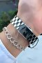Brand Stoned Water 3atm Proof Women's Wristwatch Bracelet - 6
