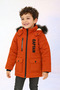 Thick Fiber Filled Water Wind And Rain Proof Hooded Tile Boy's Winter Puffer Jacket - 4