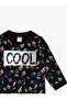 Baby Boy Black Patterned Sweatshirt - 4