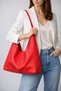 Minimal Clamshell Natural Leather Inner Lining Shoulder Bag Shoulder Bag