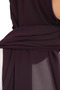 Ready Practical Luxury Neck Collar Beaded Chiffon Shawl Plum - 6