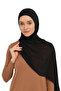 Ready-to-wear, practical, luxury chiffon shawl with boning, black. - 3