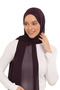 Ready Practical Luxury Neck Collar Beaded Chiffon Shawl Plum - 4