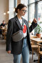 Crossbody Women's Body Bag & Bady Bag Gray - 3