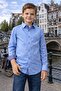 Plain Blue Navy Blue Petite Checkered School Children's Shirt