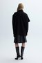 Women's Black Shawl Collar Oversize Short Sleeve Cardigan - 2