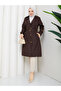 Double-Breasted Collar Belted Modest Trench Coat RC1103056 - 5